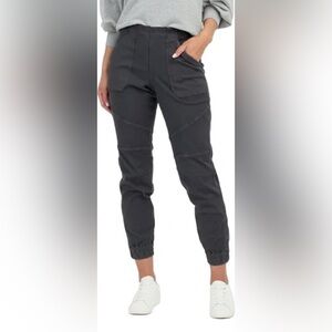 Spanx Stretch Twill Cargo Jogger Pants in Charcoal Grey, Women’s Size M